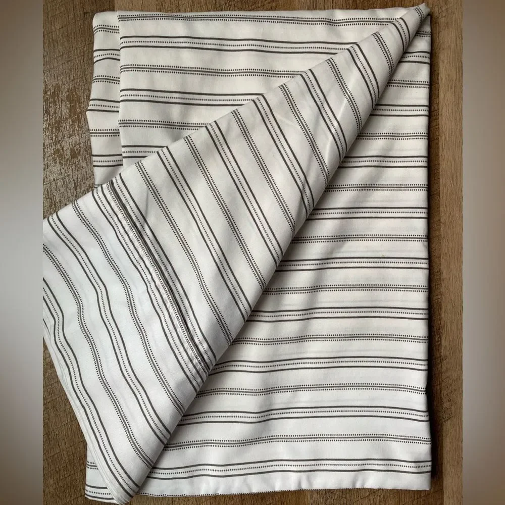 Charisma Taupe-Brown  and White Striped Bed Pillow Cases